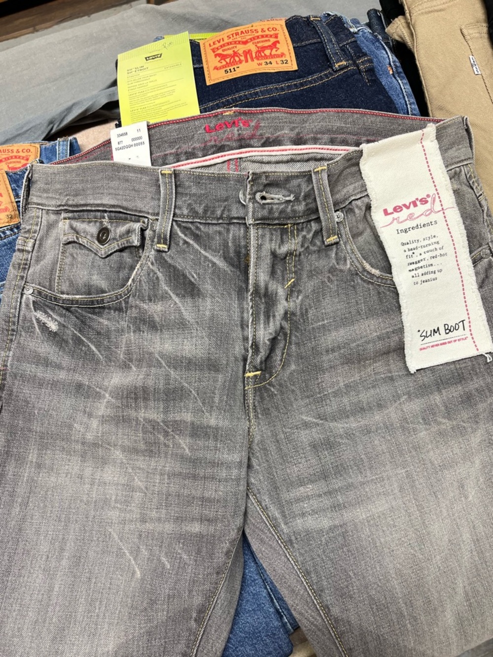 Dead Stock Vintage Levi's Red Label, Bootcut Jeans - Grey